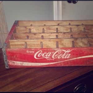 Vintage Coca Cola Wood Crate Farmhouse Decor